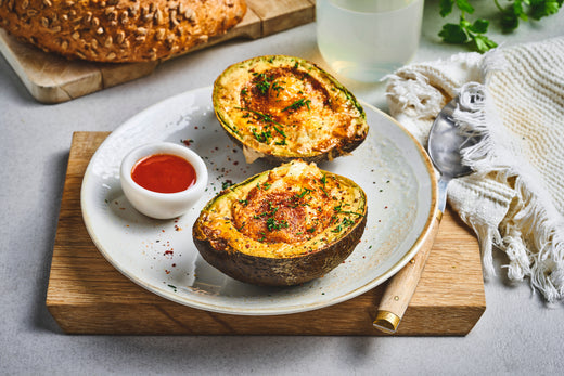 Paahdettu avokado munalla