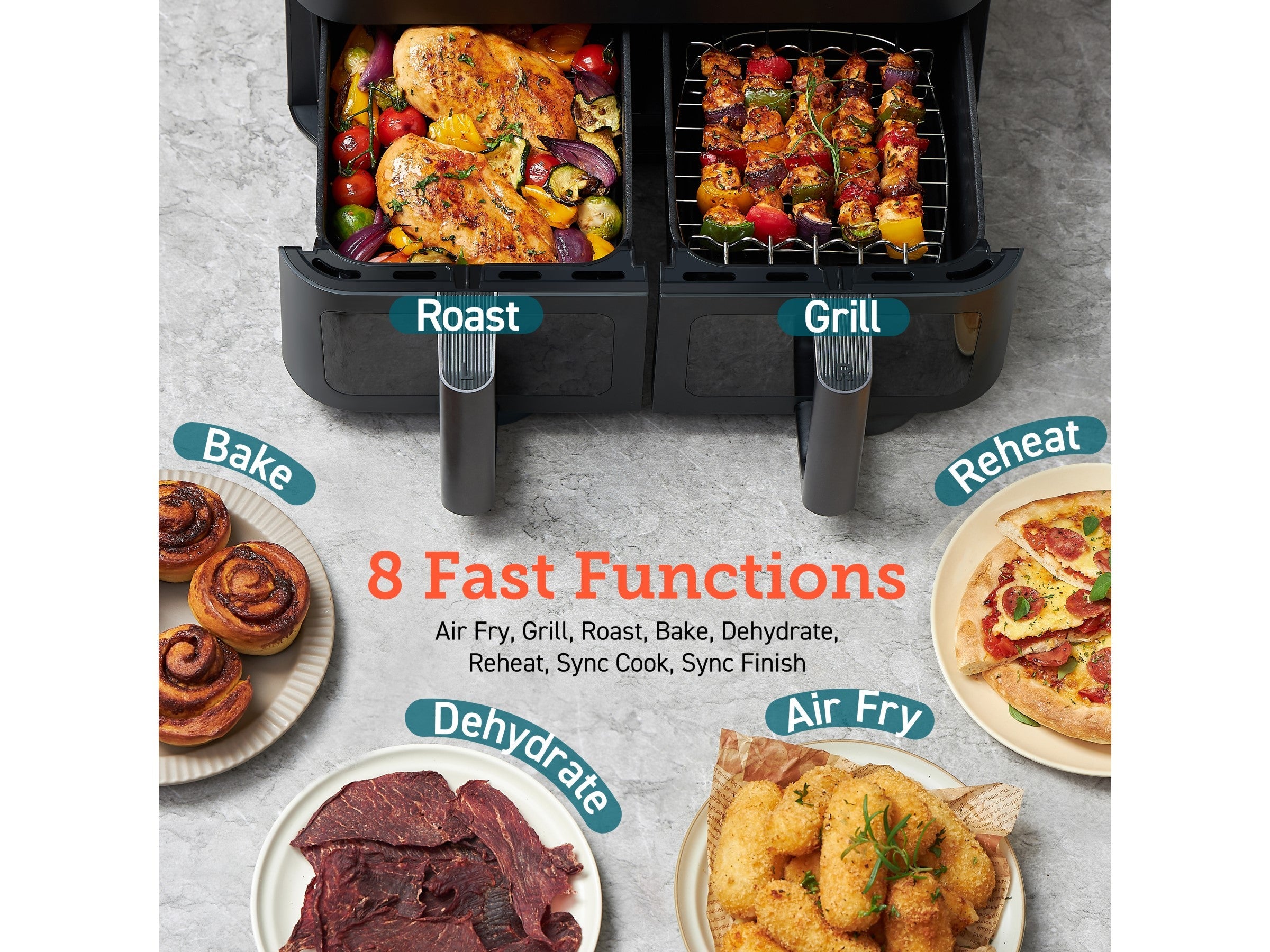 Cosori Dual Basket 8.5-Litrainen Airfryer