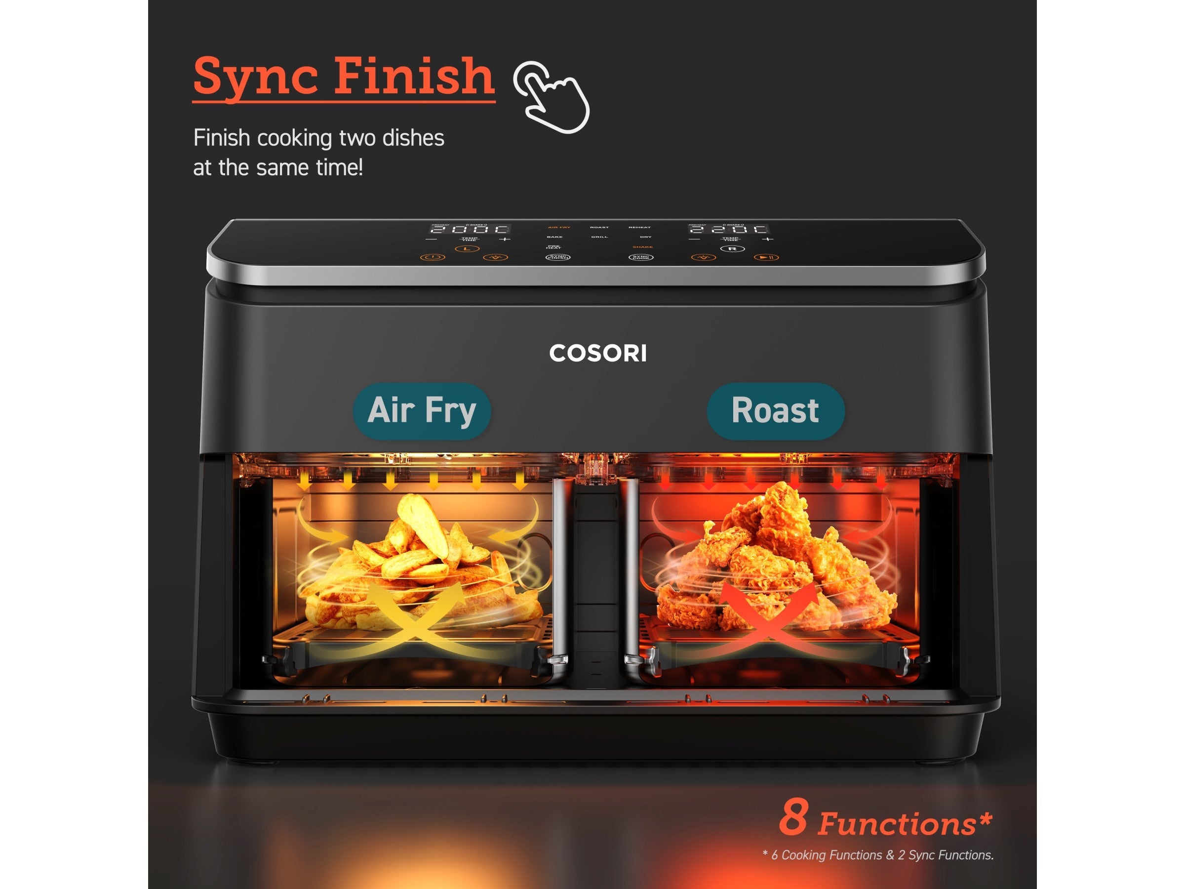 Cosori Dual Basket 8.5-Litrainen Airfryer