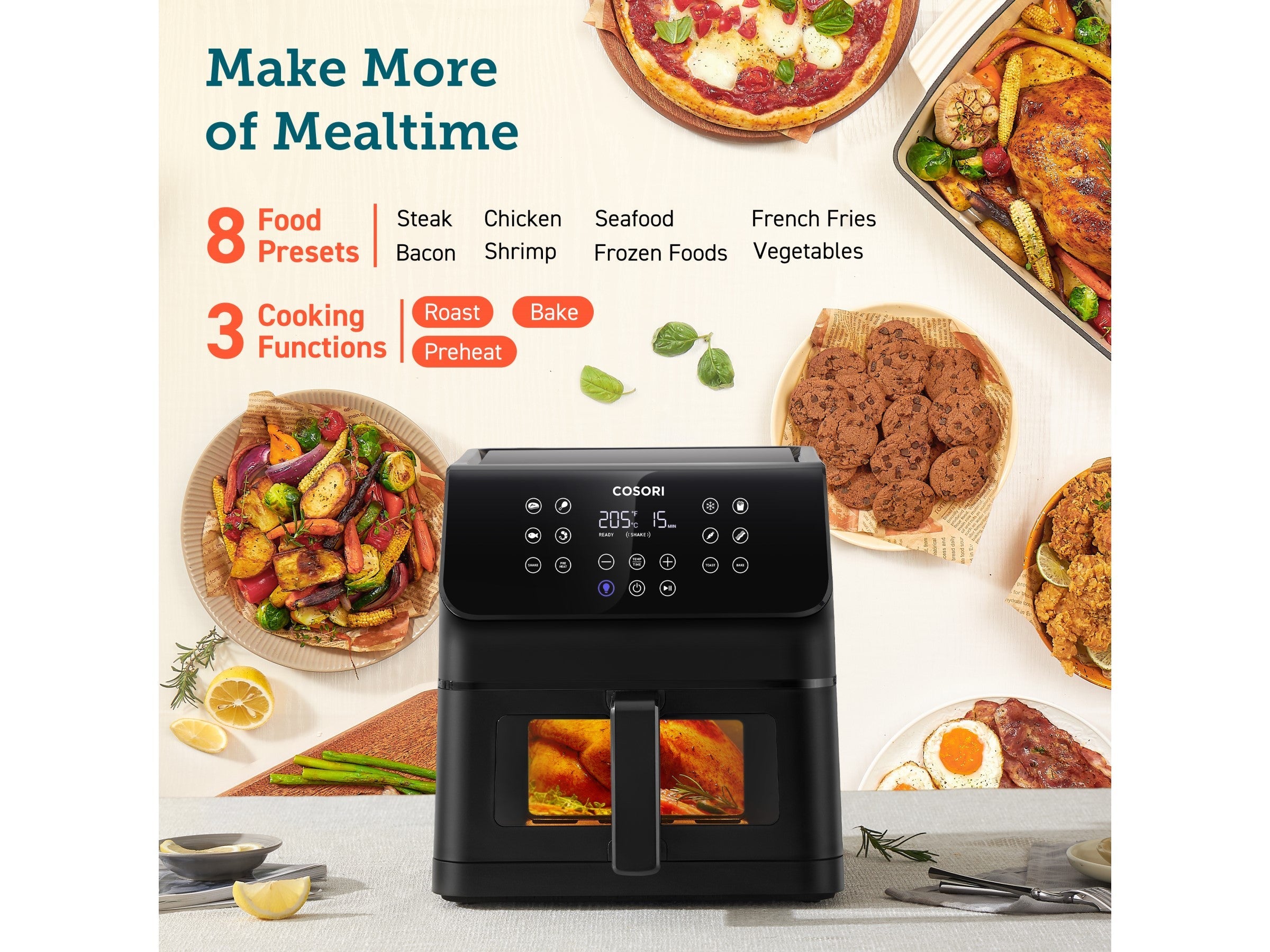 Cosori Premium Ⅱ Plus 6.2-Litrainen Airfryer