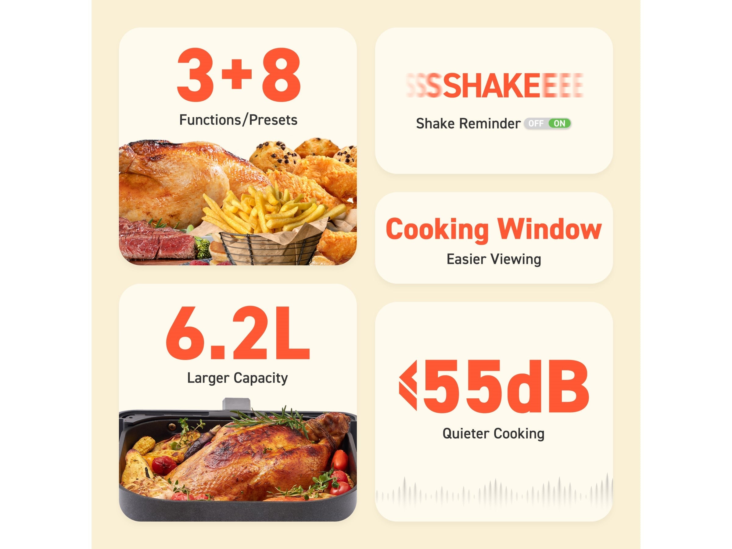 Cosori Premium Ⅱ Plus 6.2-Litrainen Airfryer